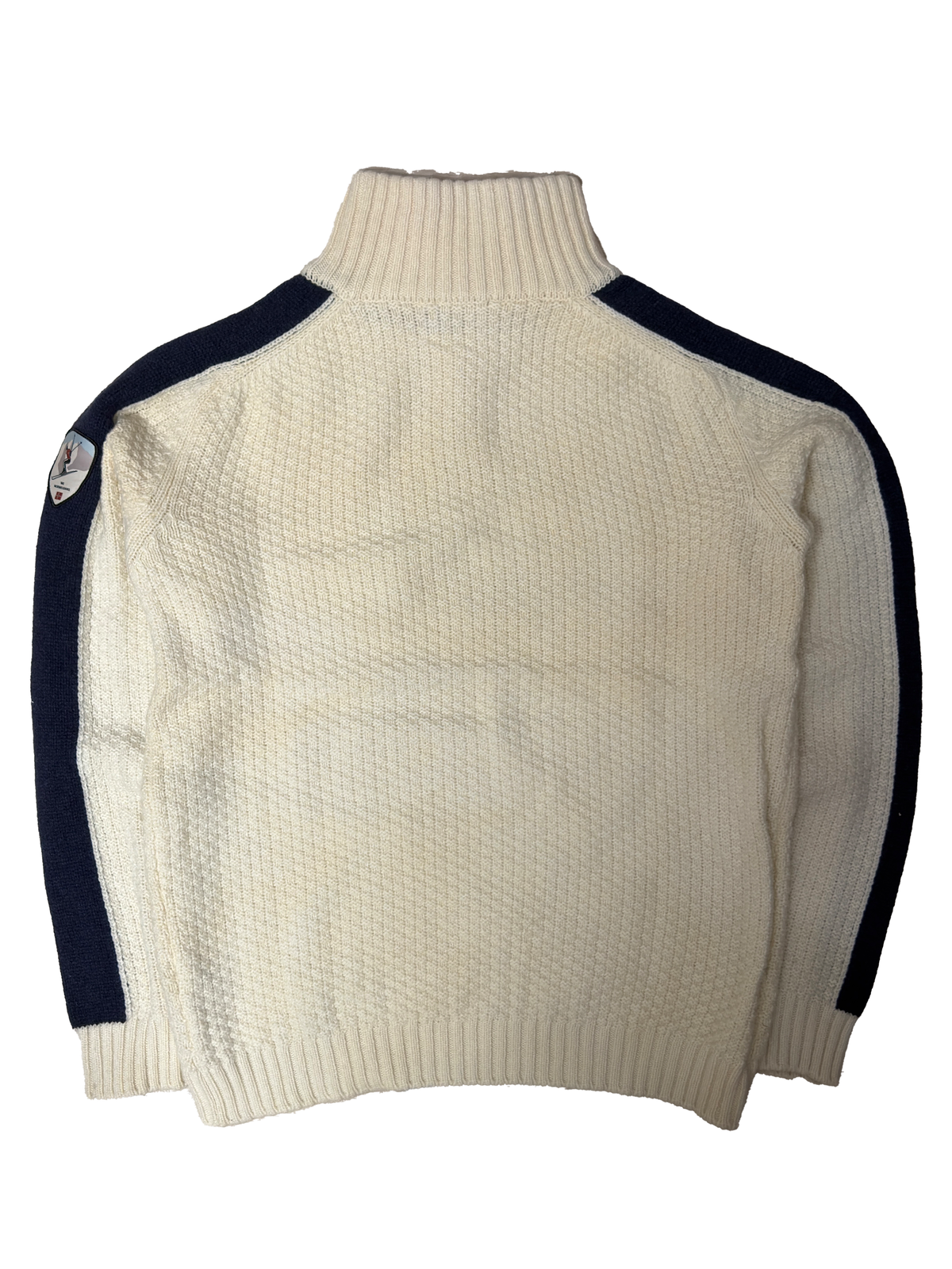 Knit Q-Zip Blue/Beige