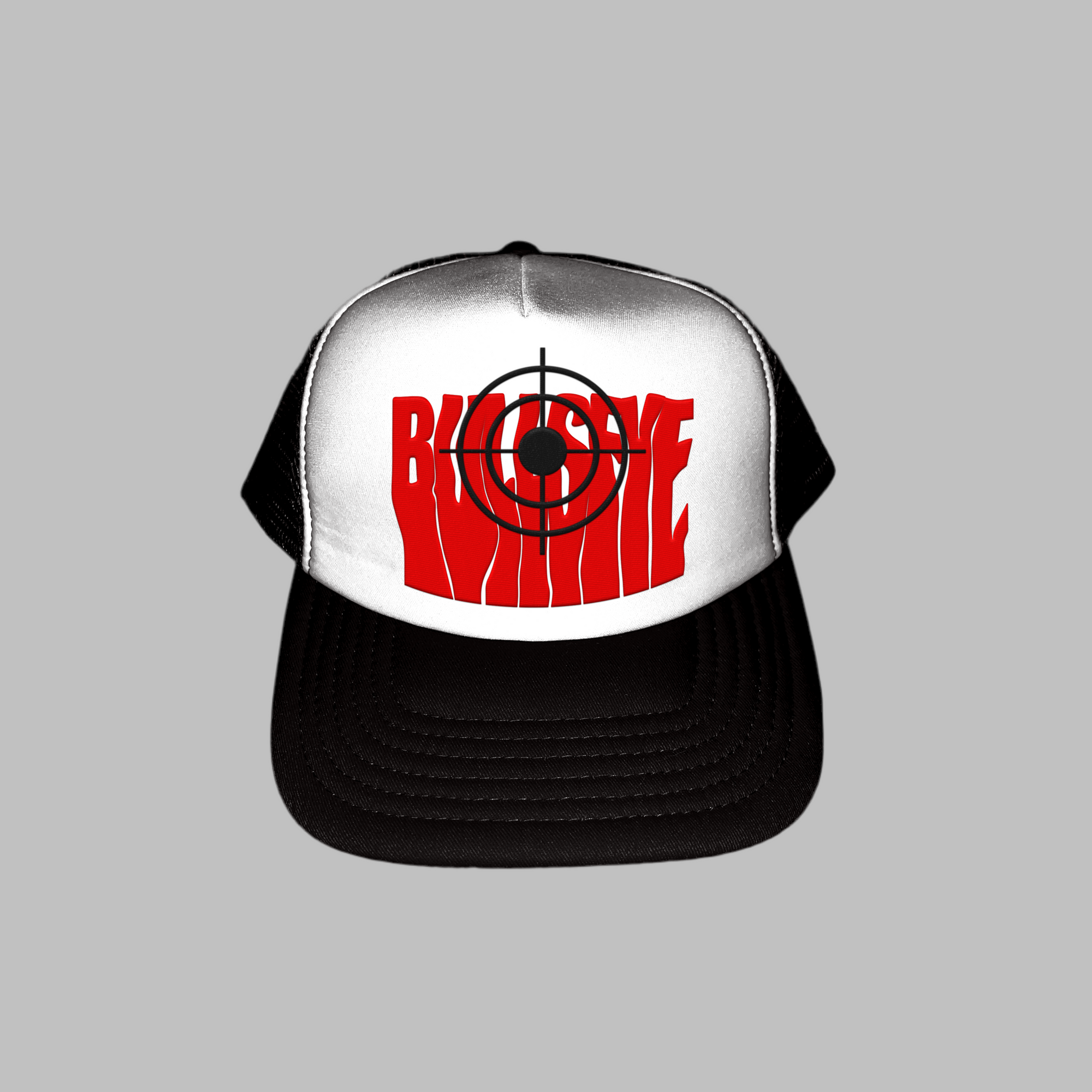 Red on White/Black Bullseye Cap