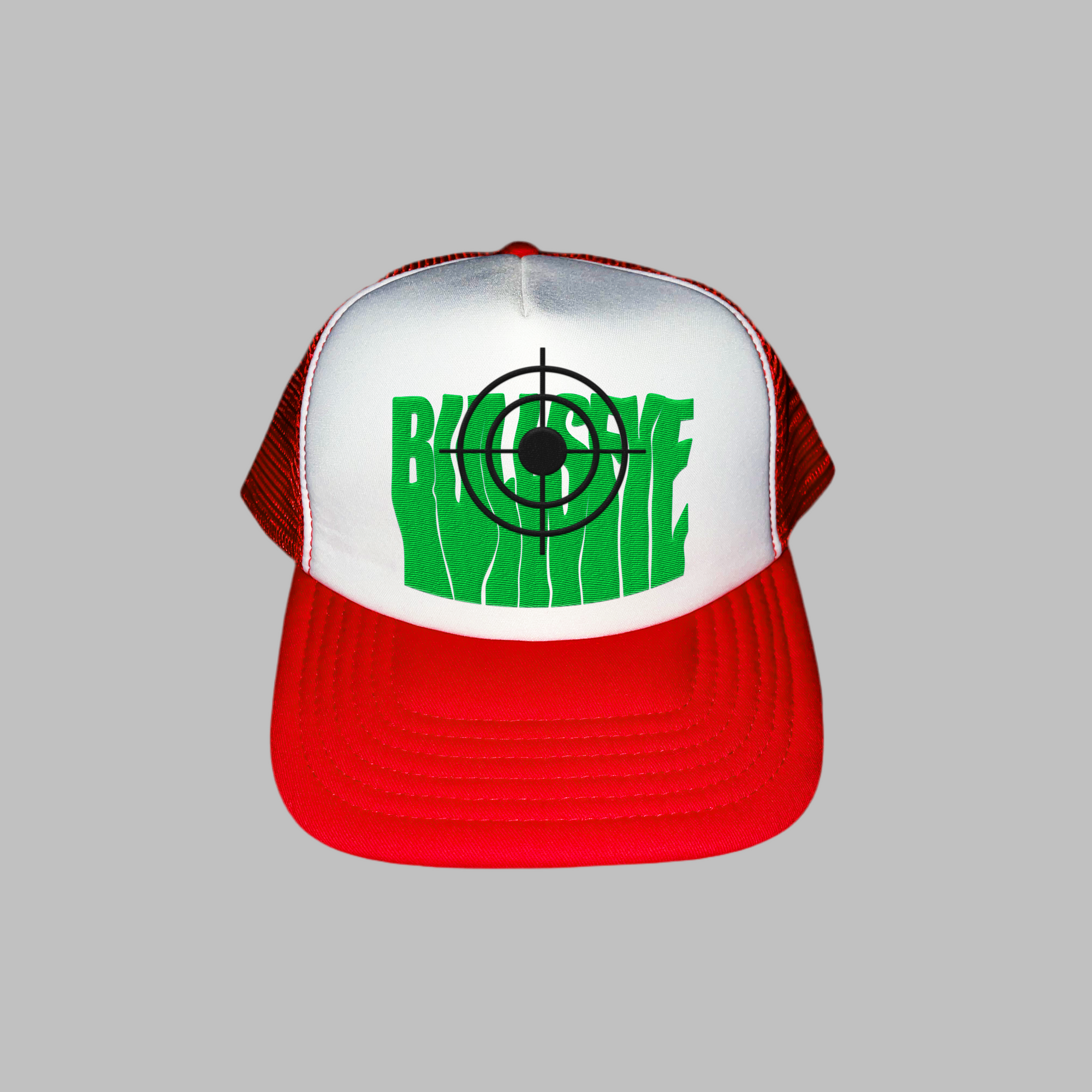 Green on Red Bullseye Cap