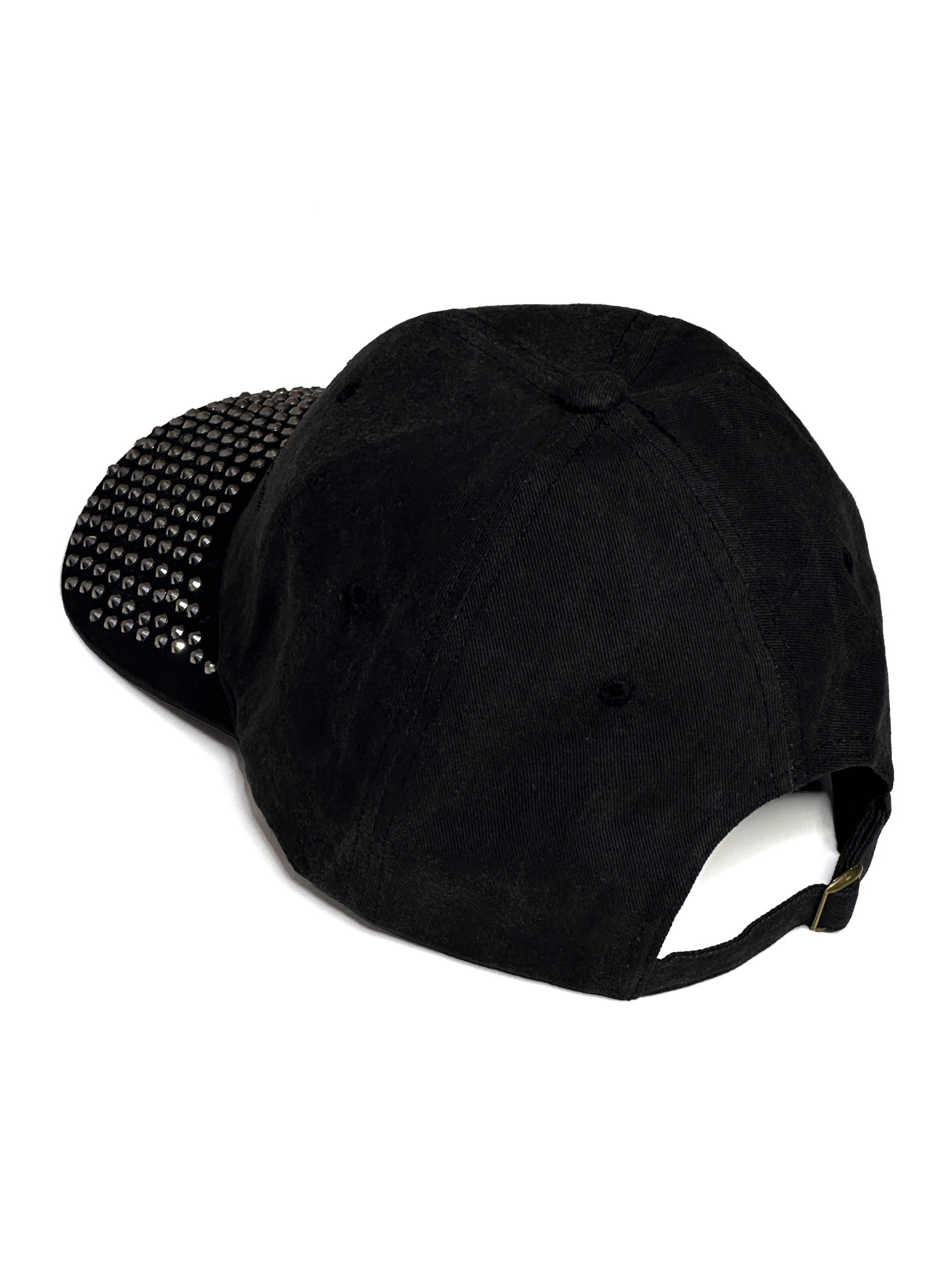 Rhinestones Cap in Faded Black