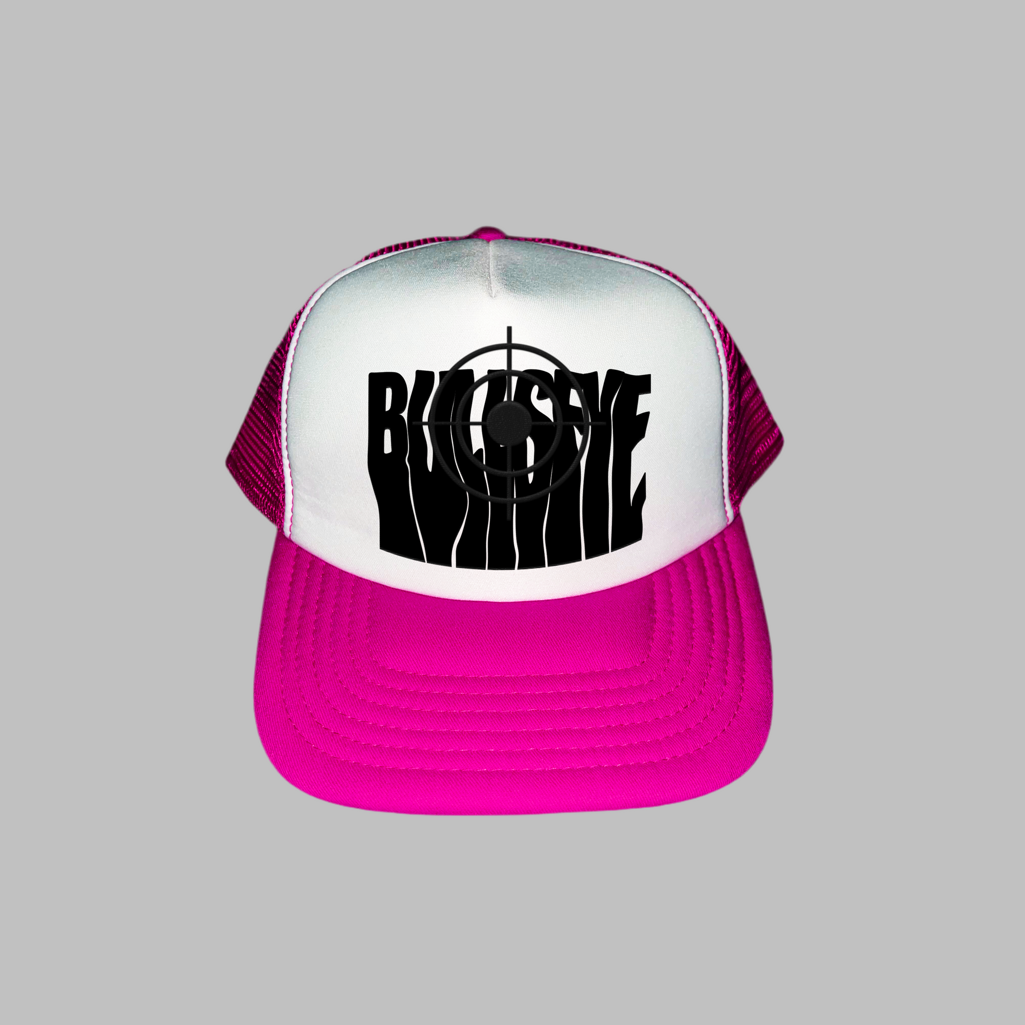 Black on Pink Bullseye Cap
