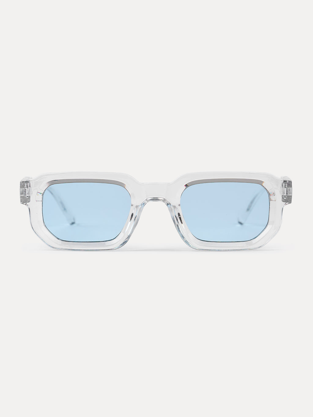 Clear \ Turquoise Sunglasses