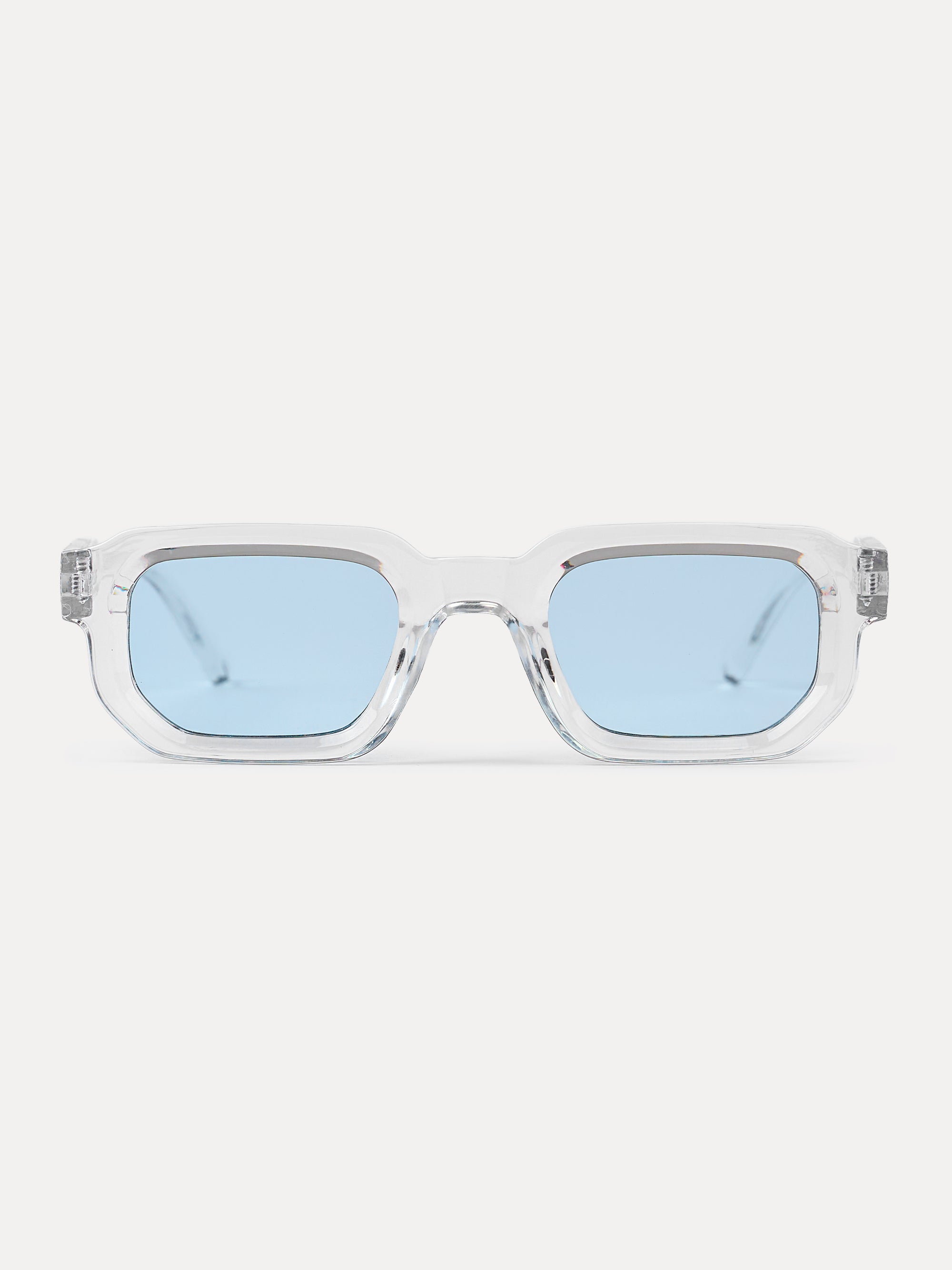 Clear \ Turquoise Sunglasses