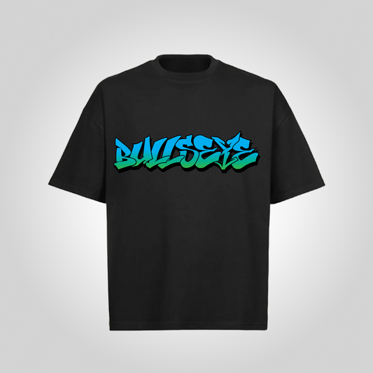 Blue-Green Graffiti T-Shirt Oversized