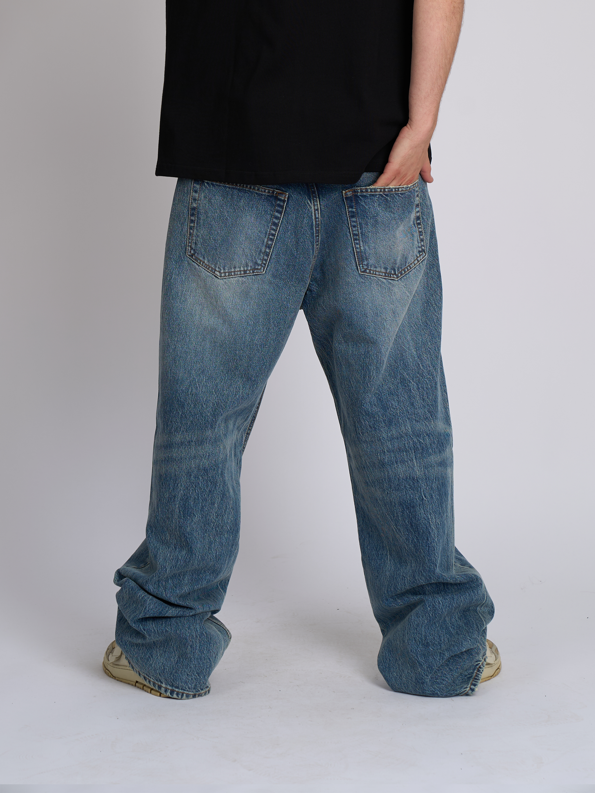 Faded Blue Loose Fit Jeans