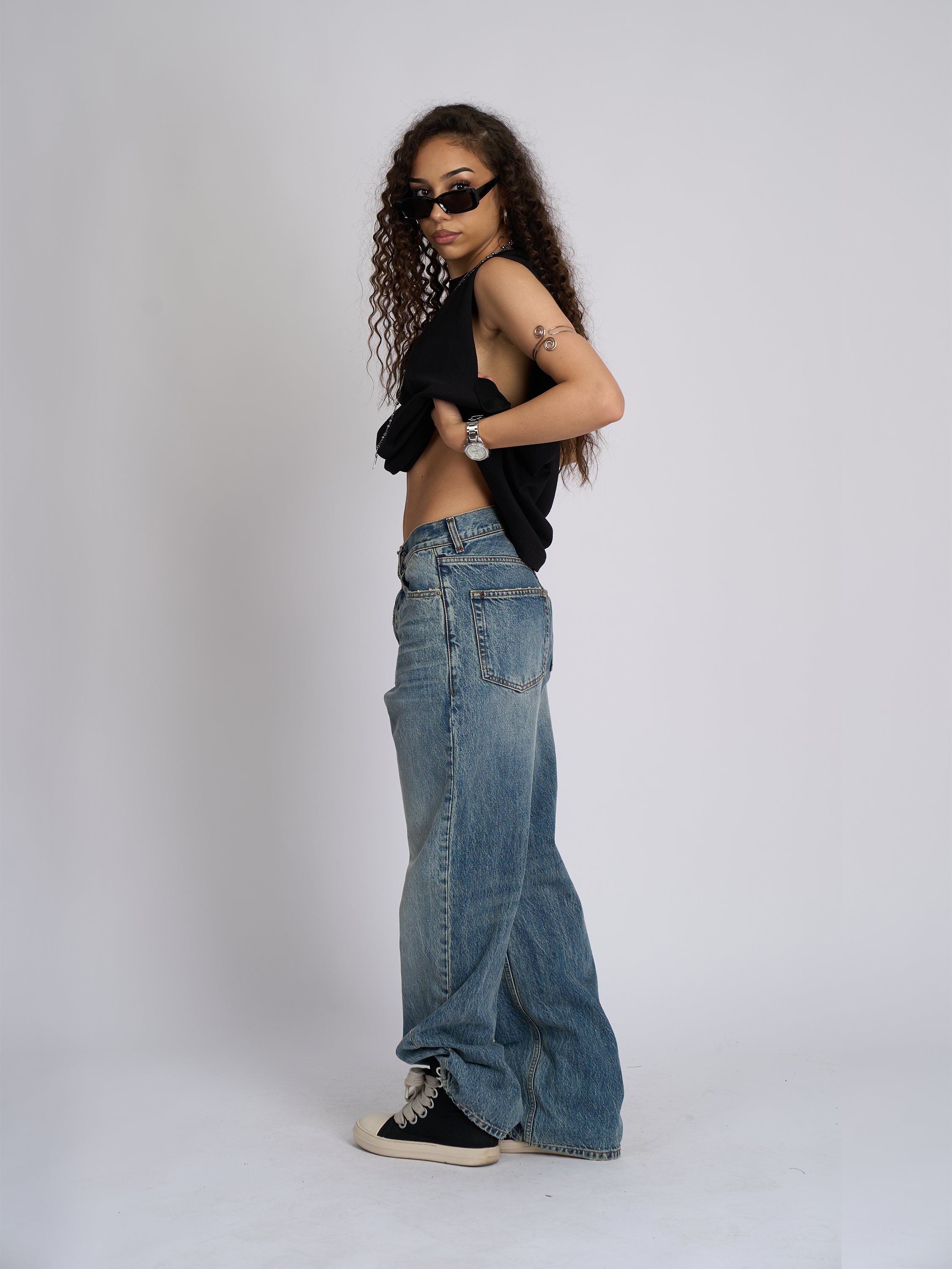 Faded Blue Loose Fit Jeans