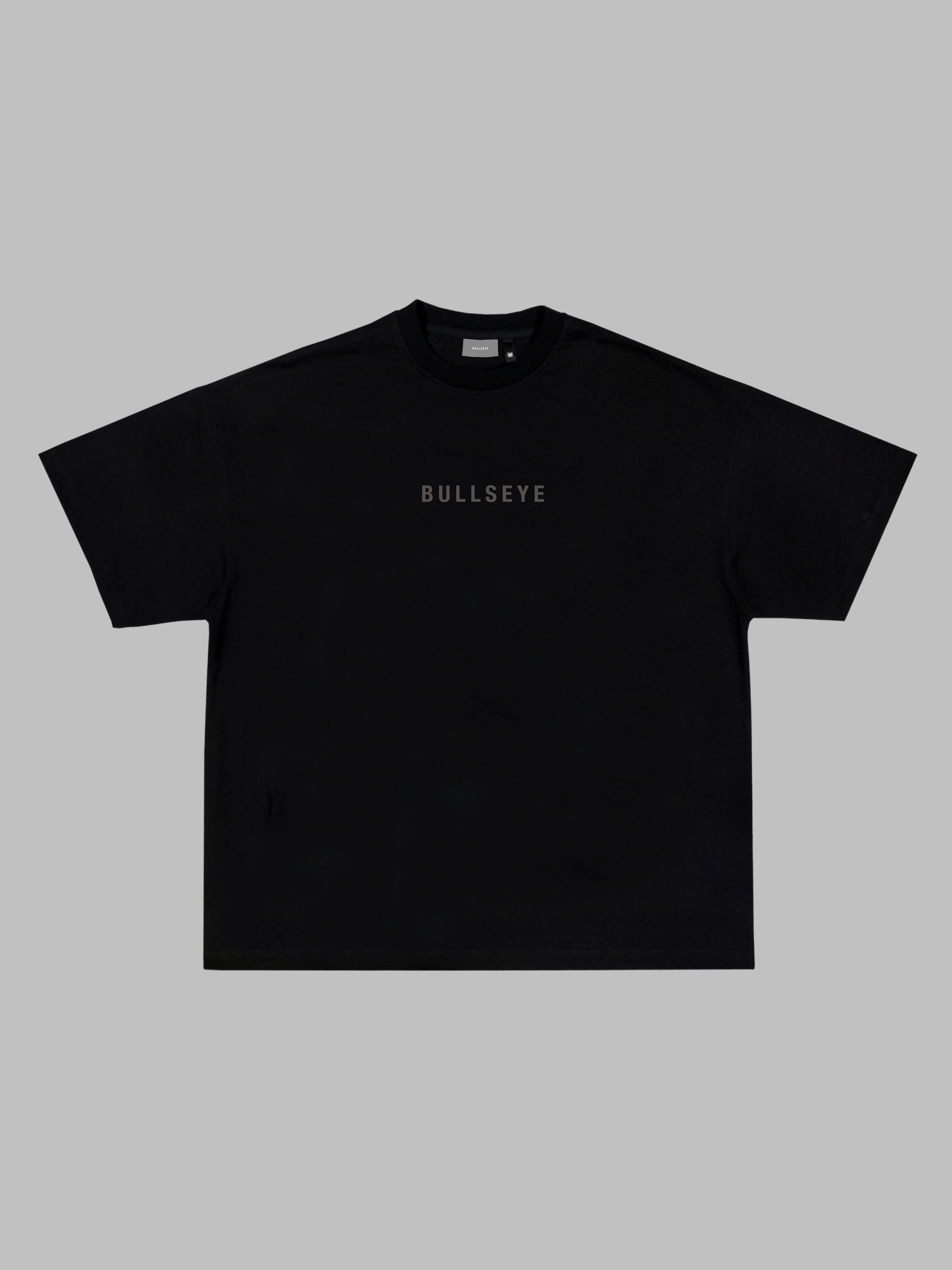 Bullseye Logo Mud Grey on Black T-Shirt
