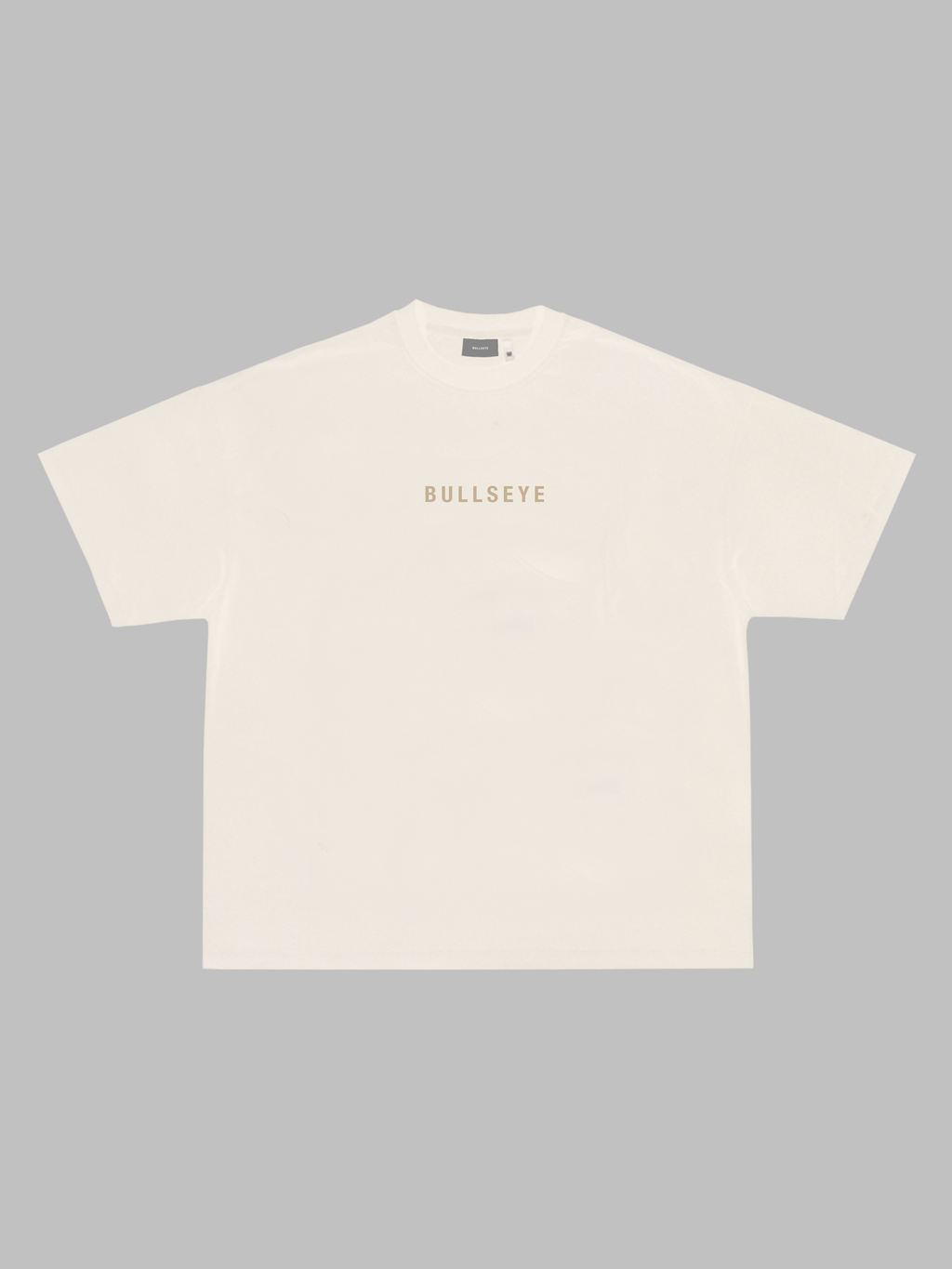 Bullseye Logo Beige on White T-Shirt