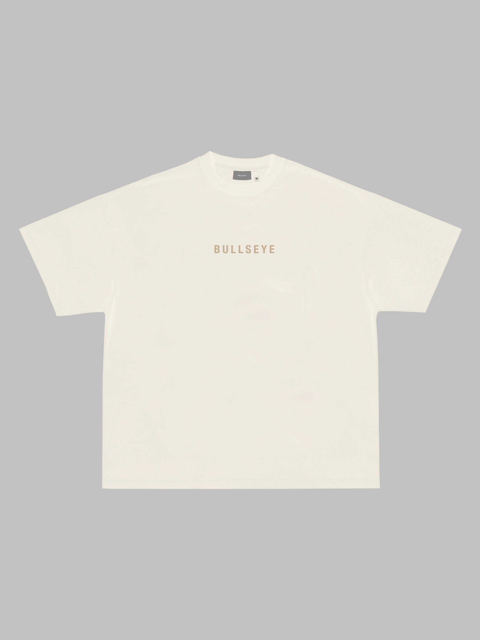 Bullseye Logo Beige on White T-Shirt