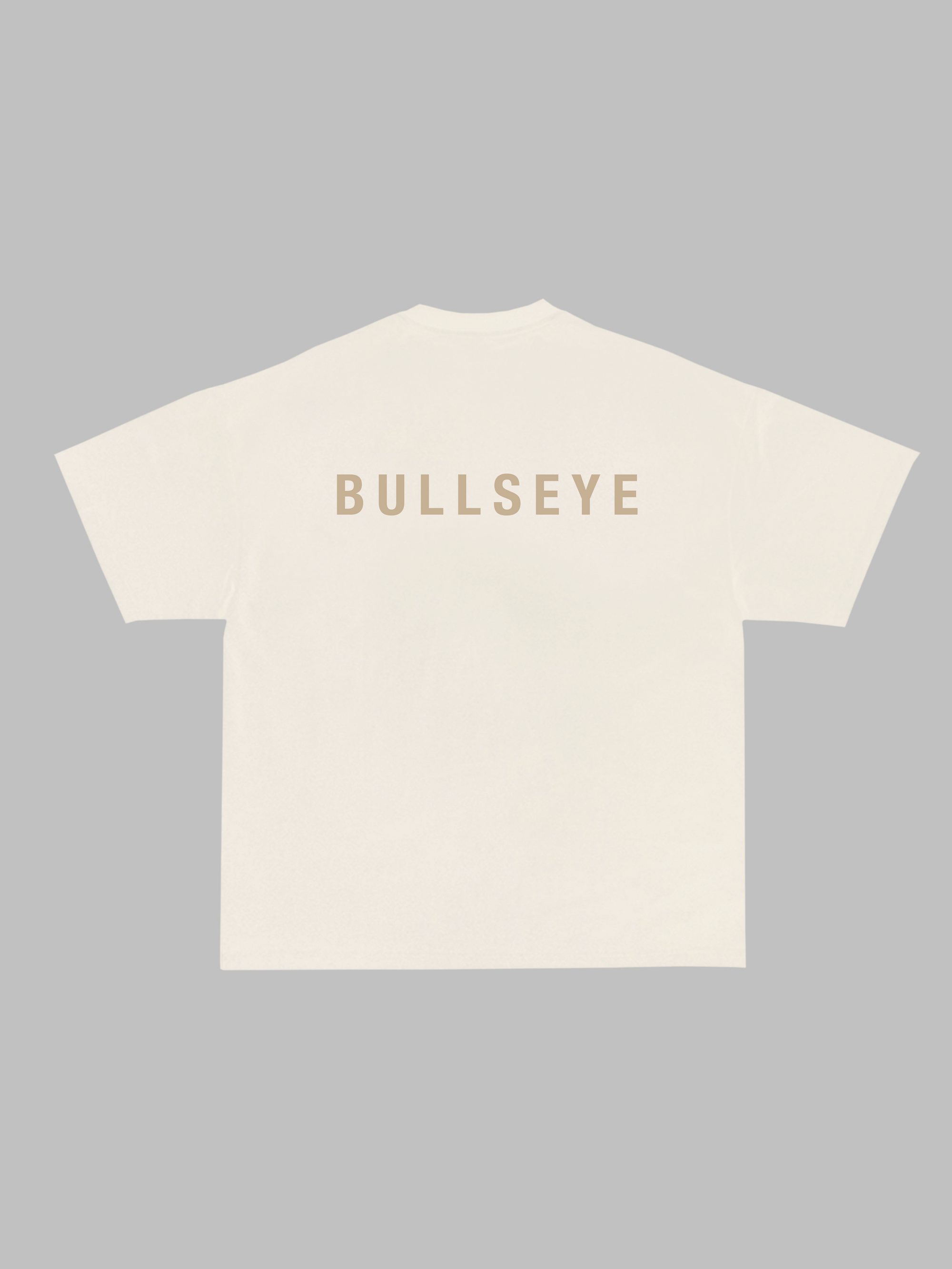 Bullseye Logo Beige on White T-Shirt
