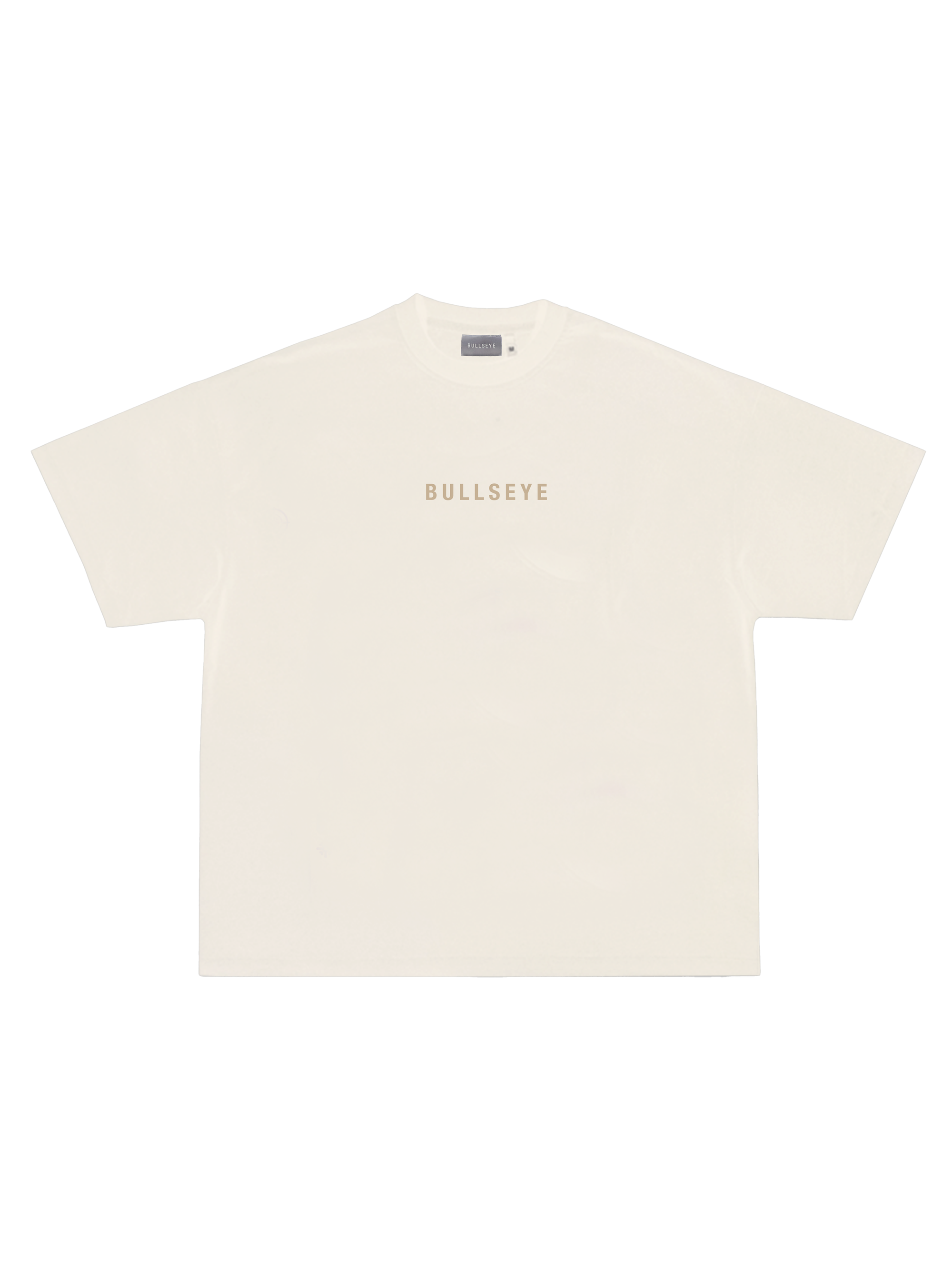 Bullseye Logo Beige on White T-Shirt