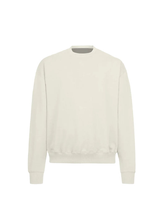 Vintage White Oversized Crewneck Sweater