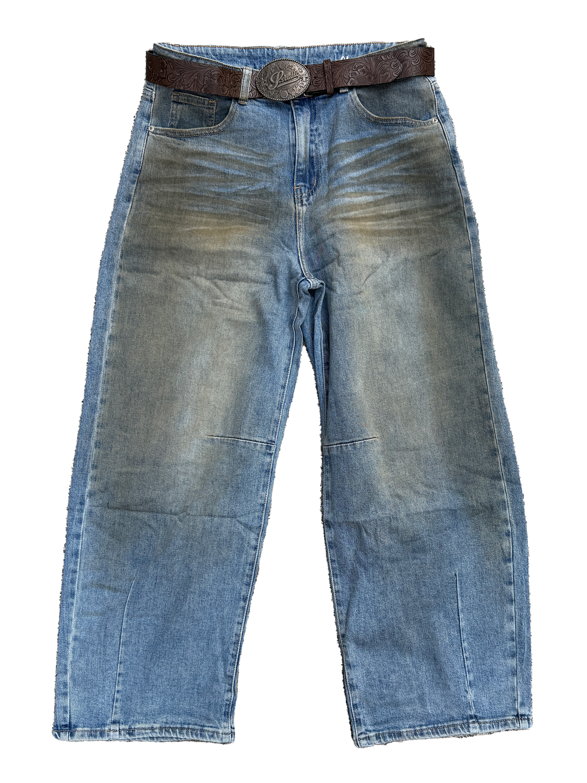 Dirty Wide Leg Jeans