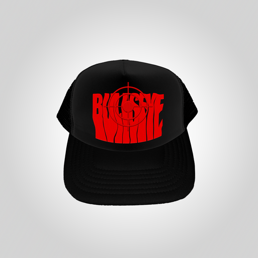 Red on Black Bullseye Cap