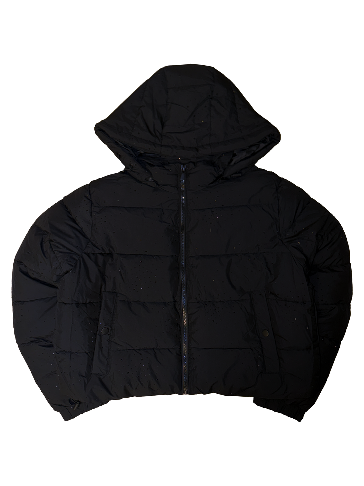 Jacheta Puffer Black Crystal Rhinestones