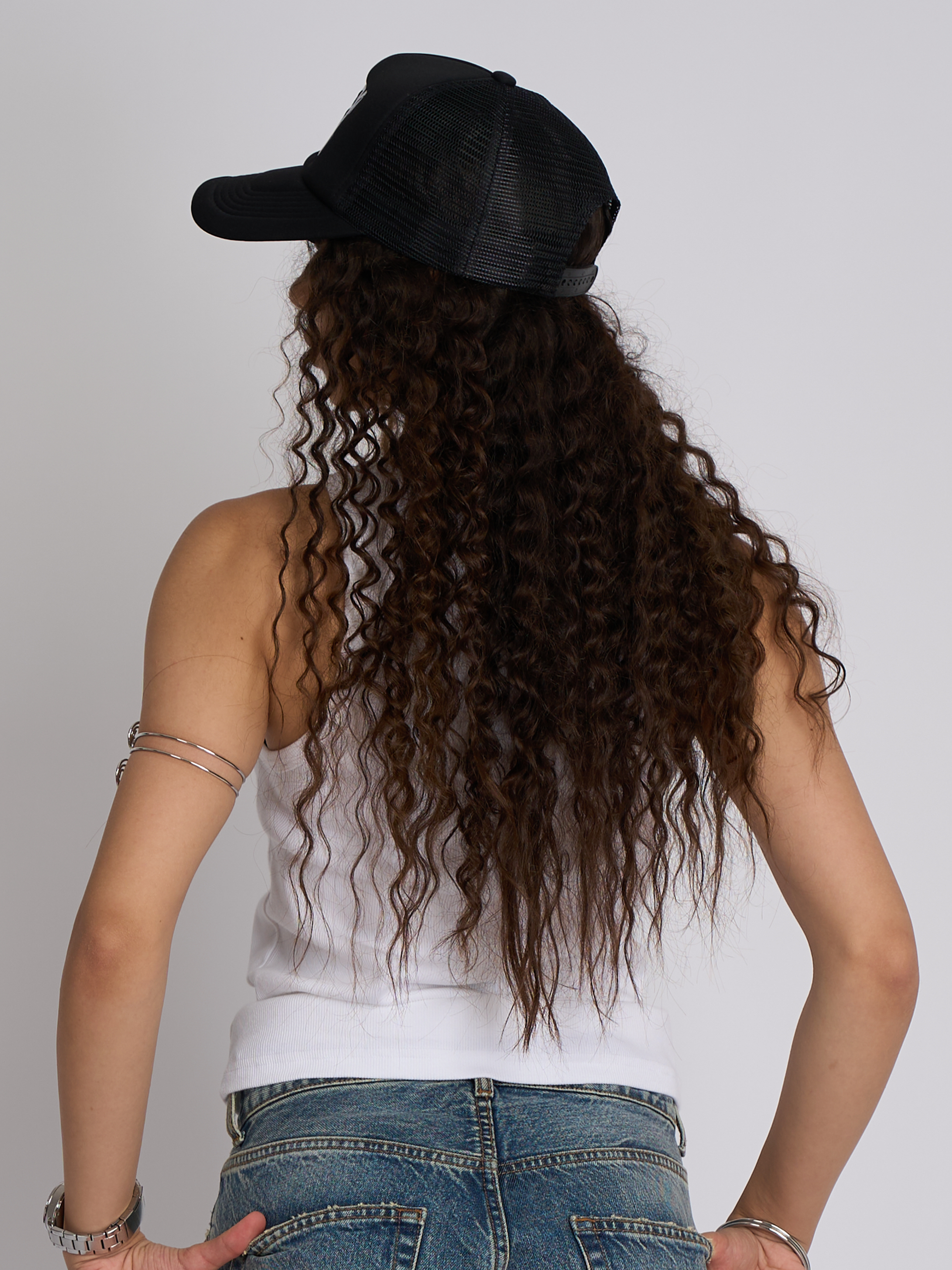 White on Black S1 Cap