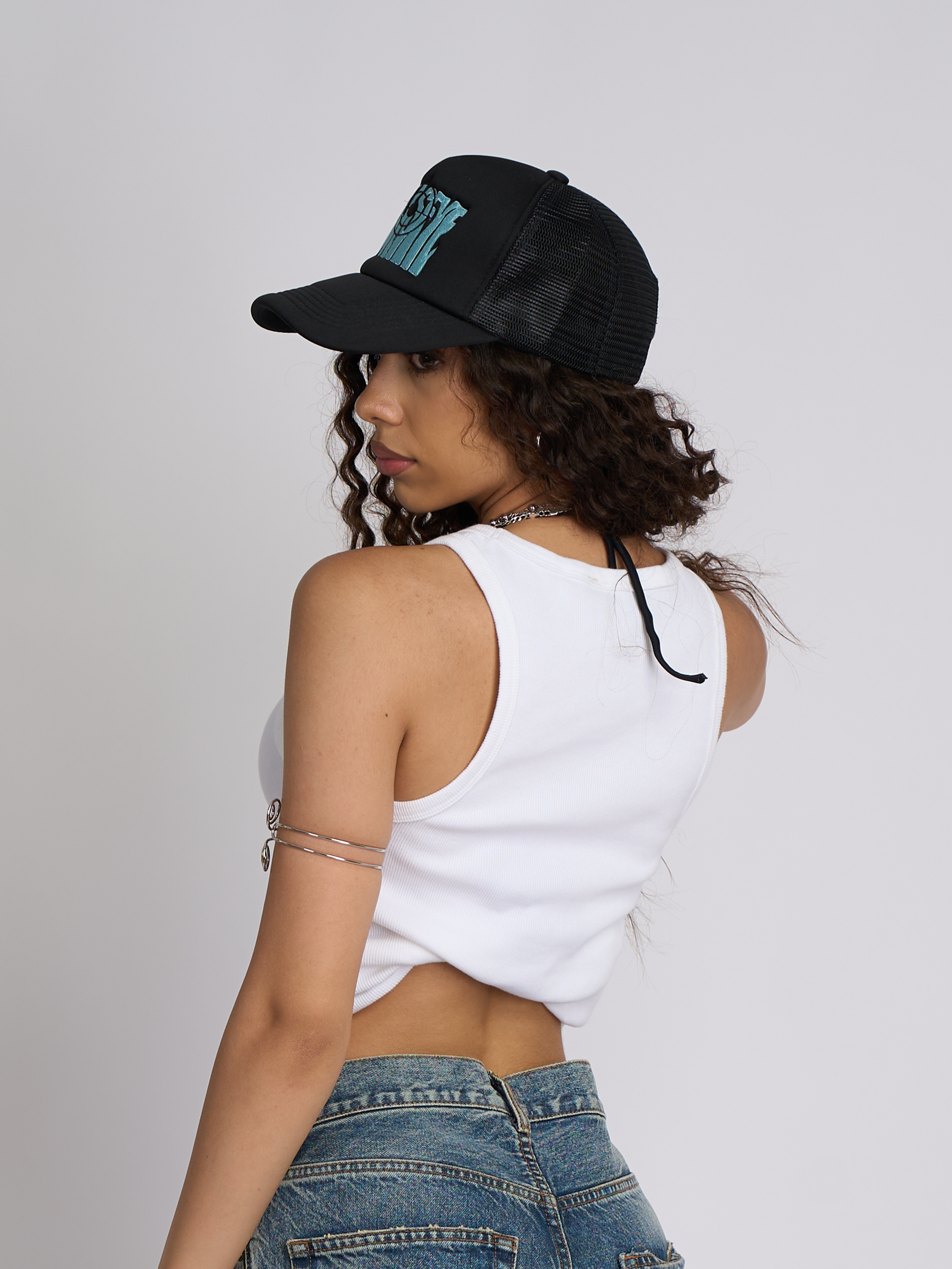 Sky Blue on Black S1 Cap