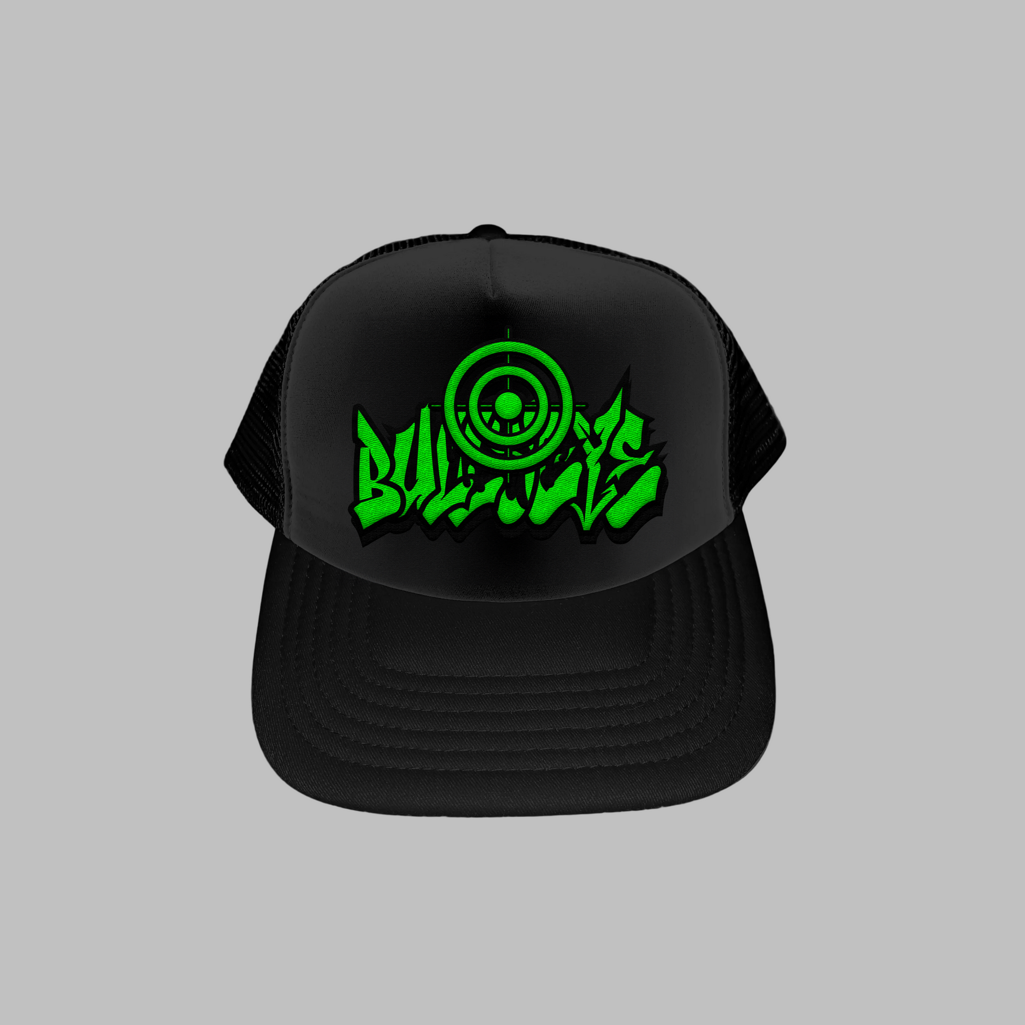Green on Black Graffiti Cap