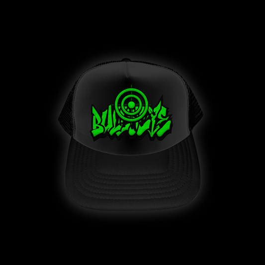 Green on Black Graffiti Cap