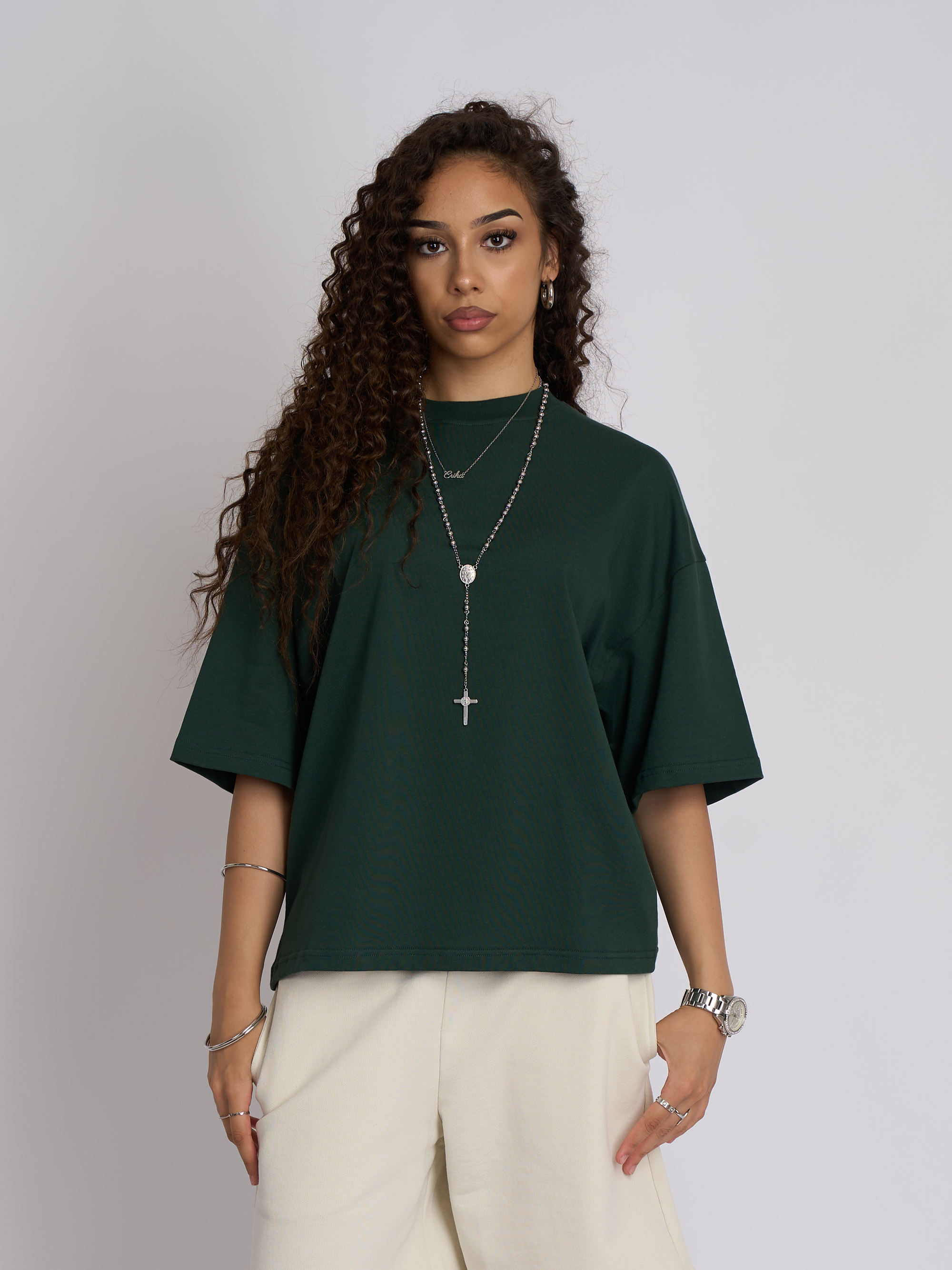 Tricou Dark Green Boxy