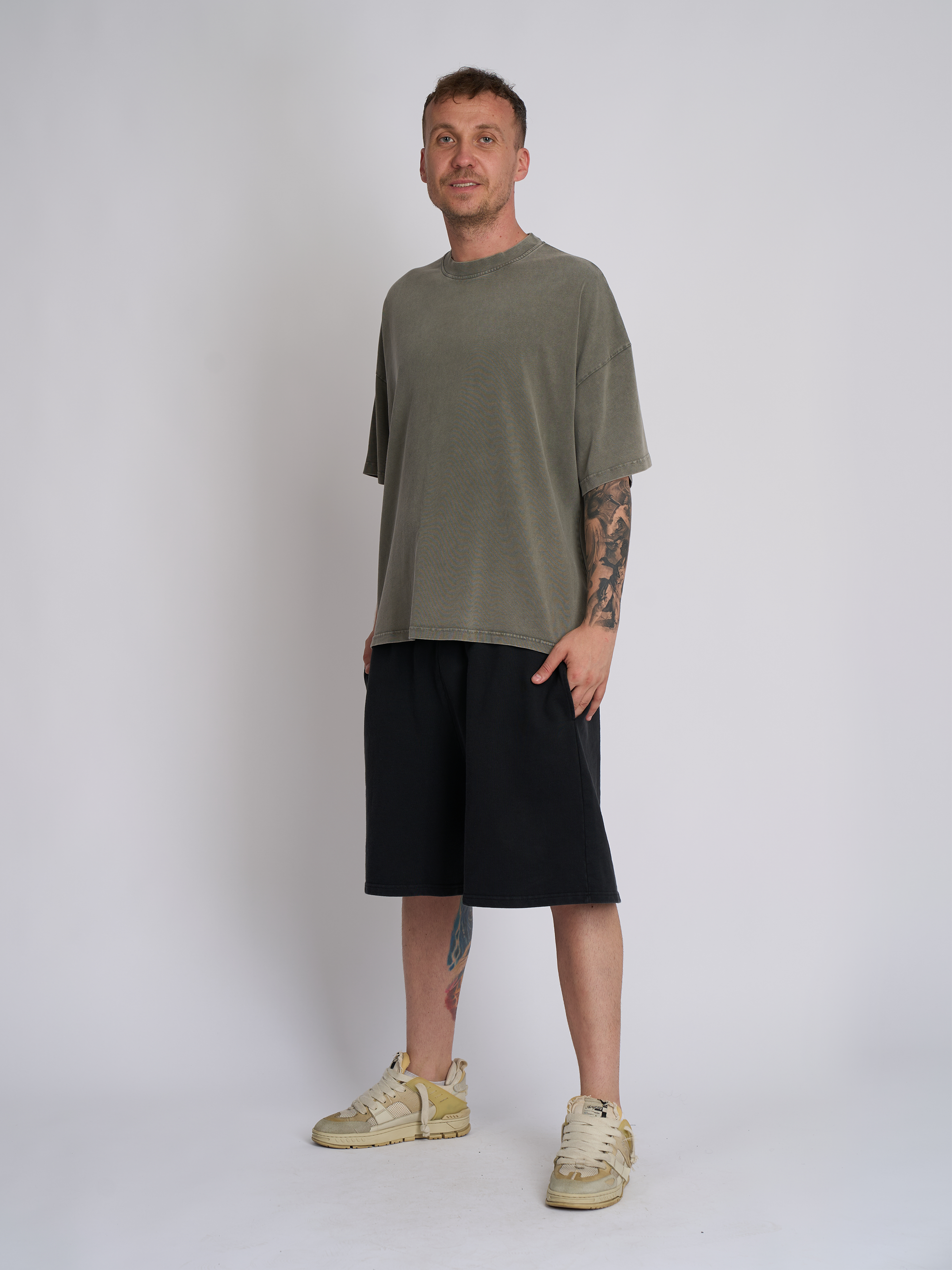 Tricou Faded Olive Boxy