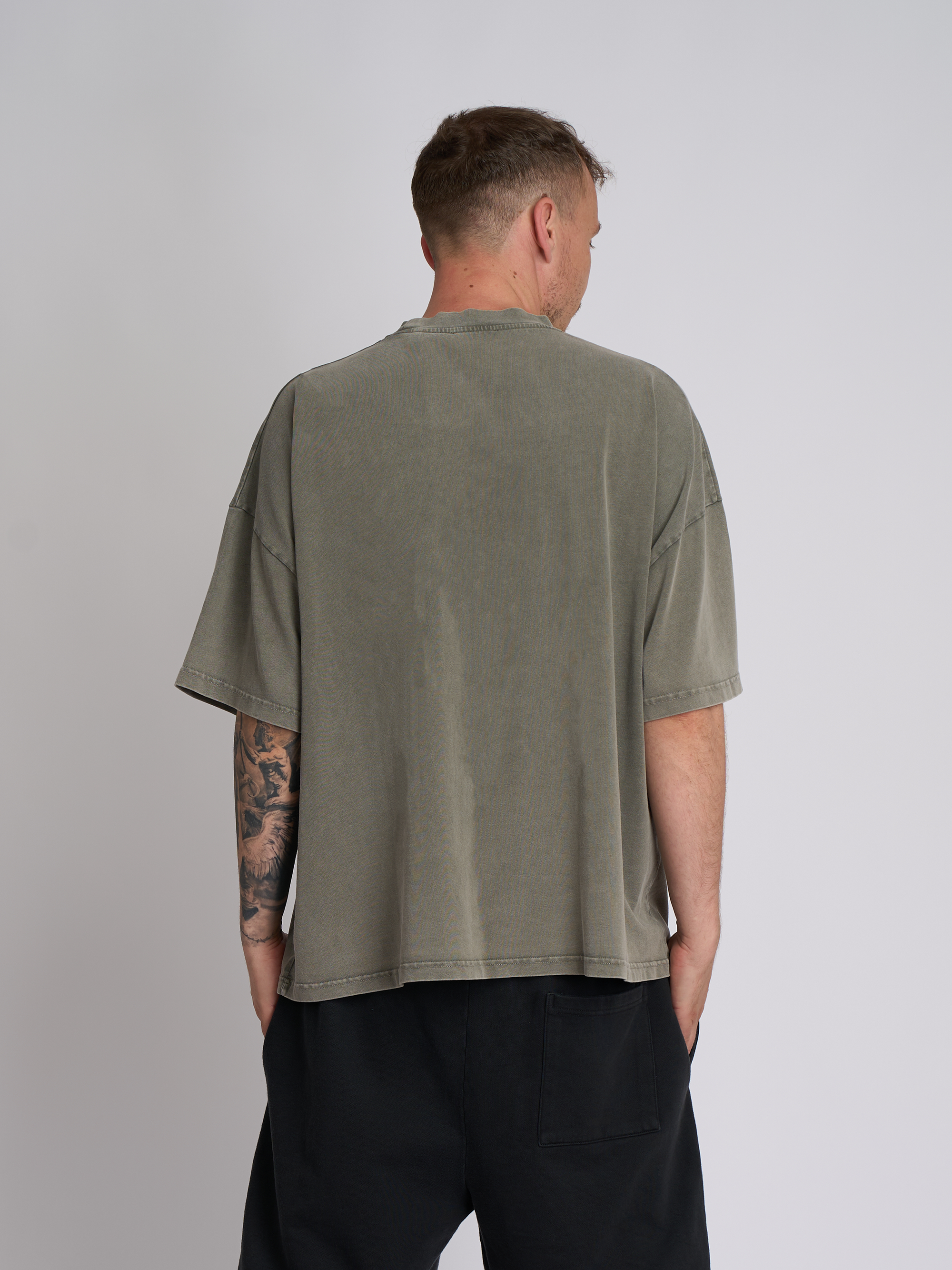 Tricou Faded Olive Boxy