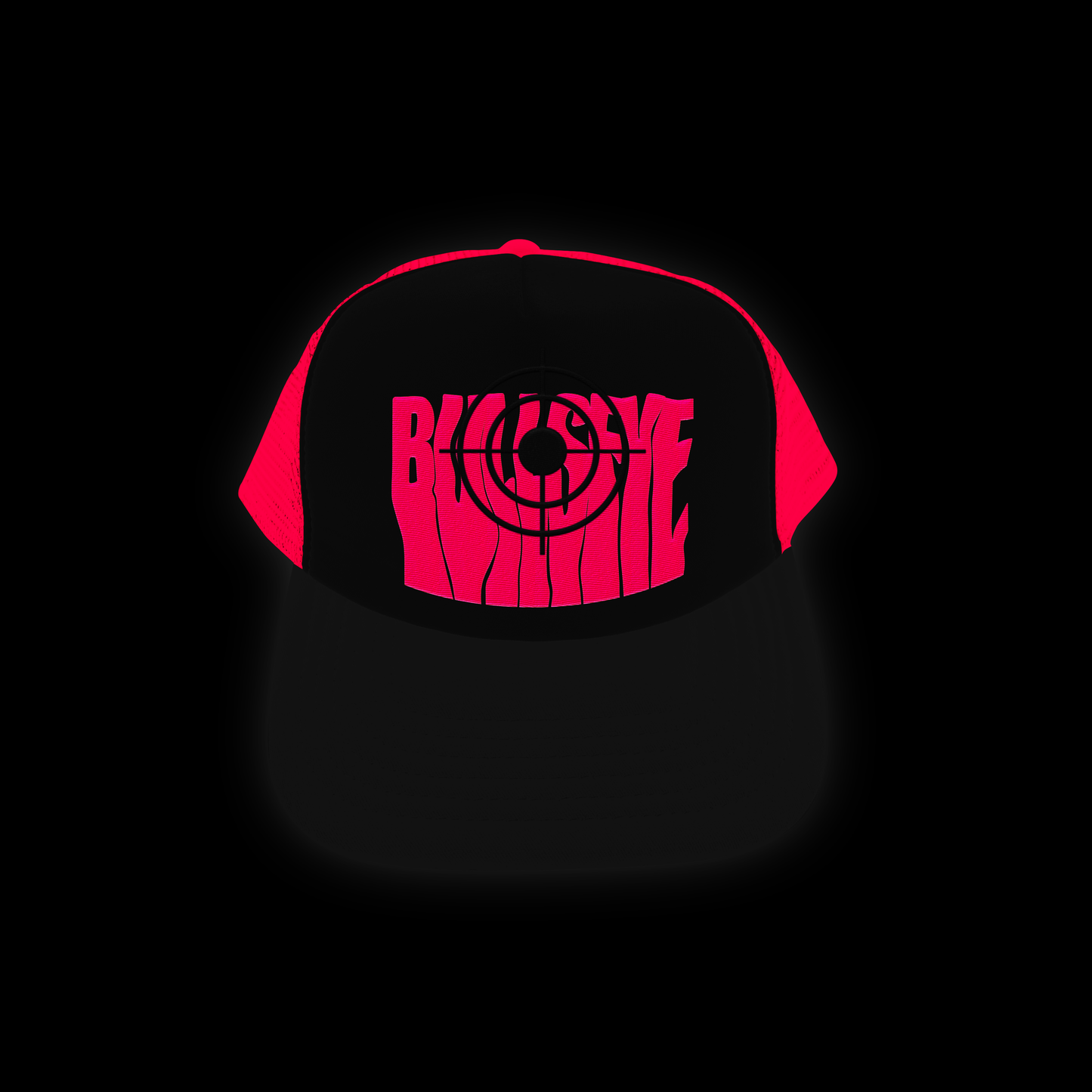 Pink on Black & Pink Bullseye Cap