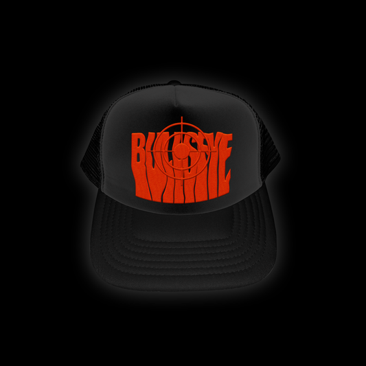 Orange on Black Bullseye Cap