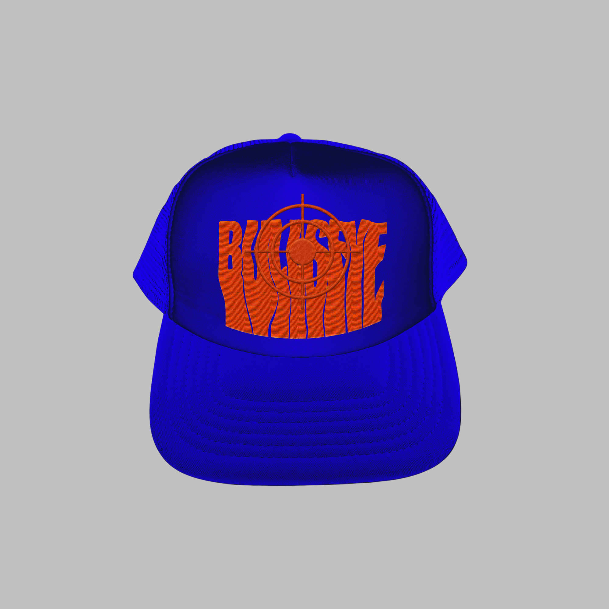 Orange on Blue Bullseye Cap