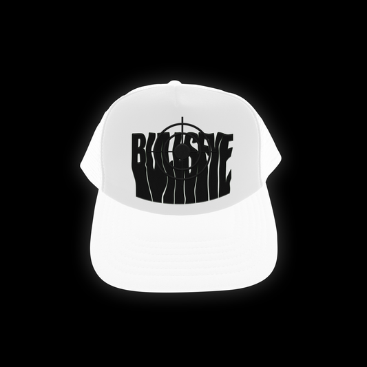 Black on White Bullseye Cap