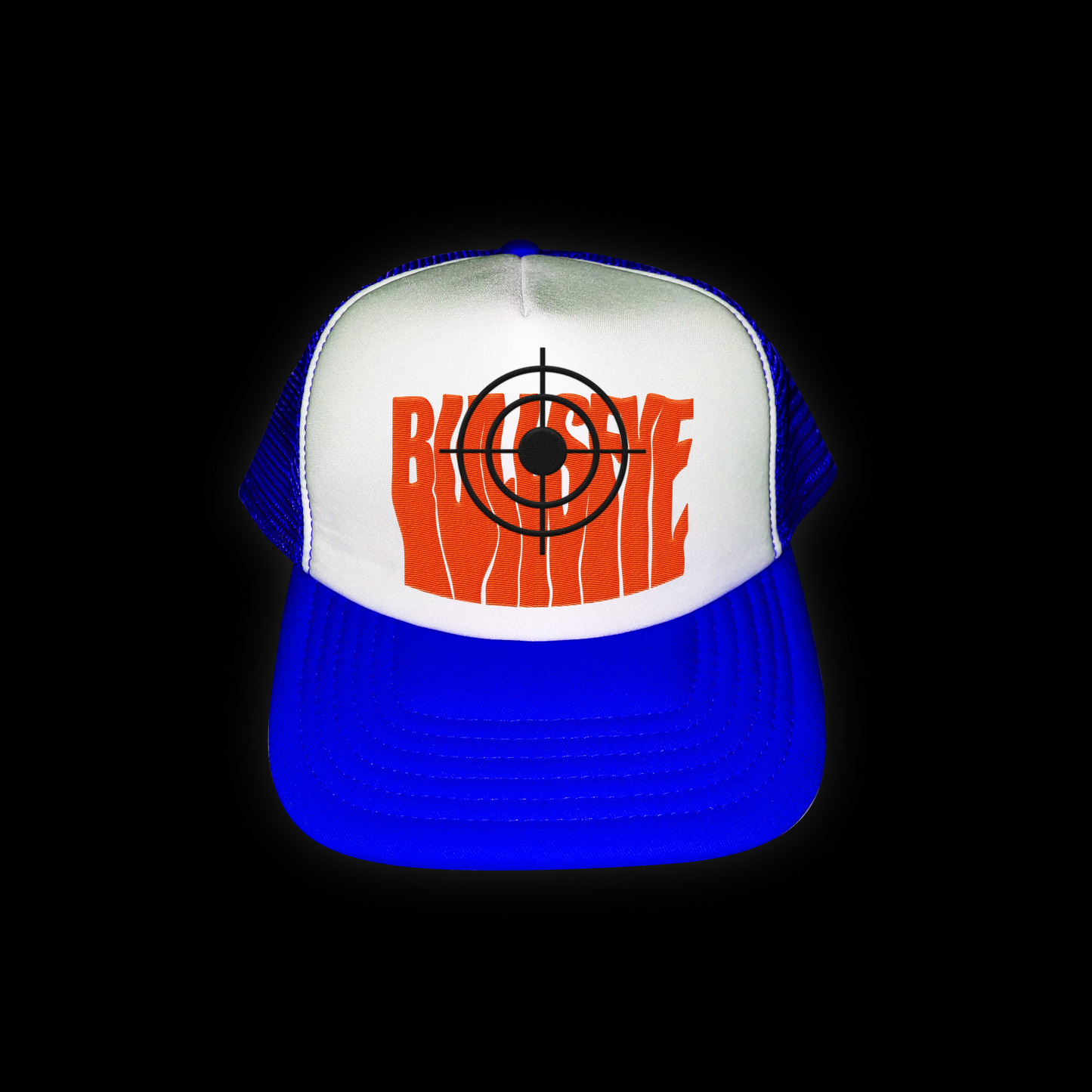 Orange on Blue Bullseye Cap