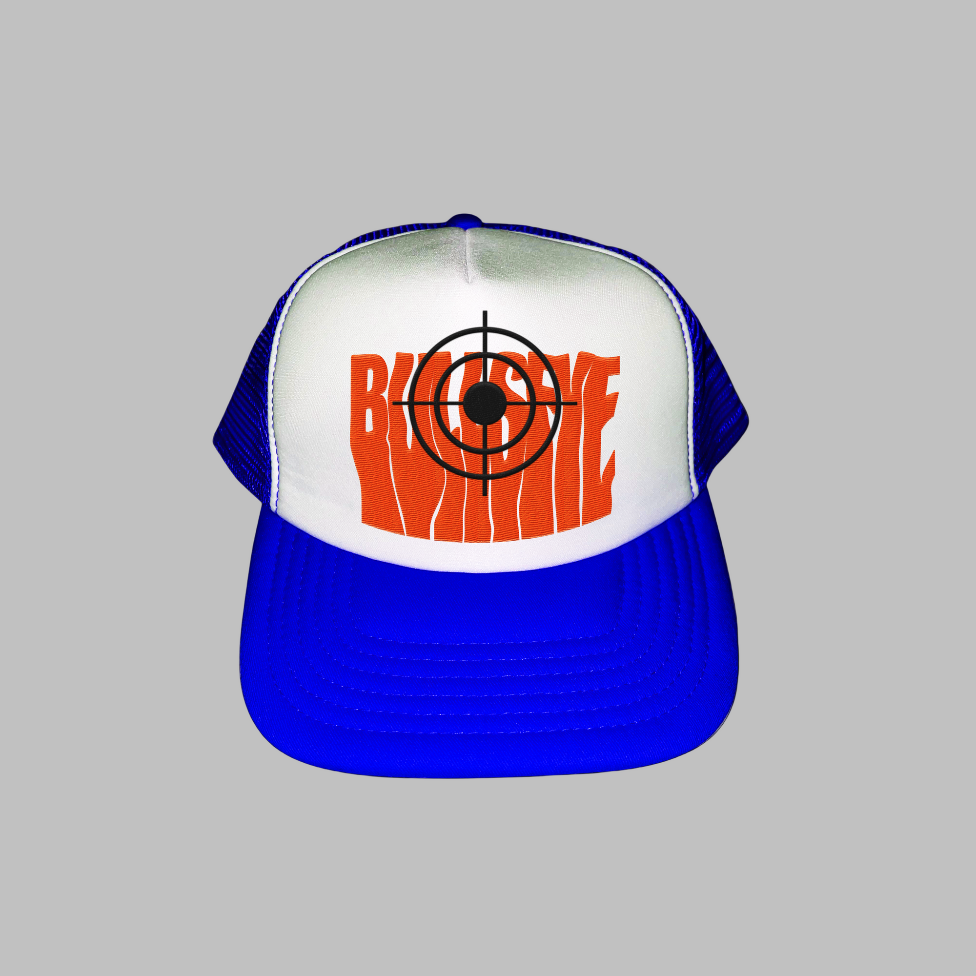 Orange on Blue Bullseye Cap