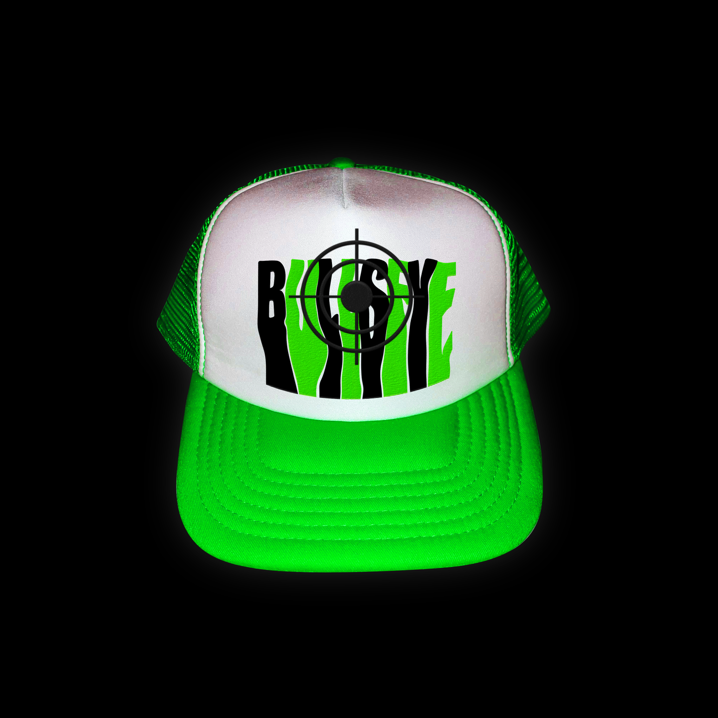 Green&Black On Green Bullseye Cap